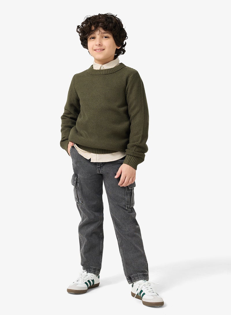 Jack & Jones Junior Kids Jjichris Jjbarkley Straight fit Jeans - Image 2